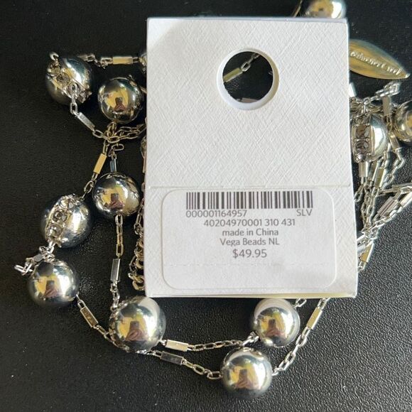 Silver Vega Beads Cold Water Creek Necklace New with Tags - Picture 4 of 8
